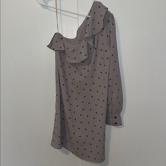 SUGARLIPS DRESS Off The Shoulder Mini Dress Ruffle Trim w Lips Print S Small - Picture 6 of 11